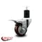 Service Caster 3'' Maroon Poly Swivel 1-3/4'' Expanding Stem Caster Total Lock Brake SCC-EXTTL20S314-PPUB-MRN-134 - alternate 4